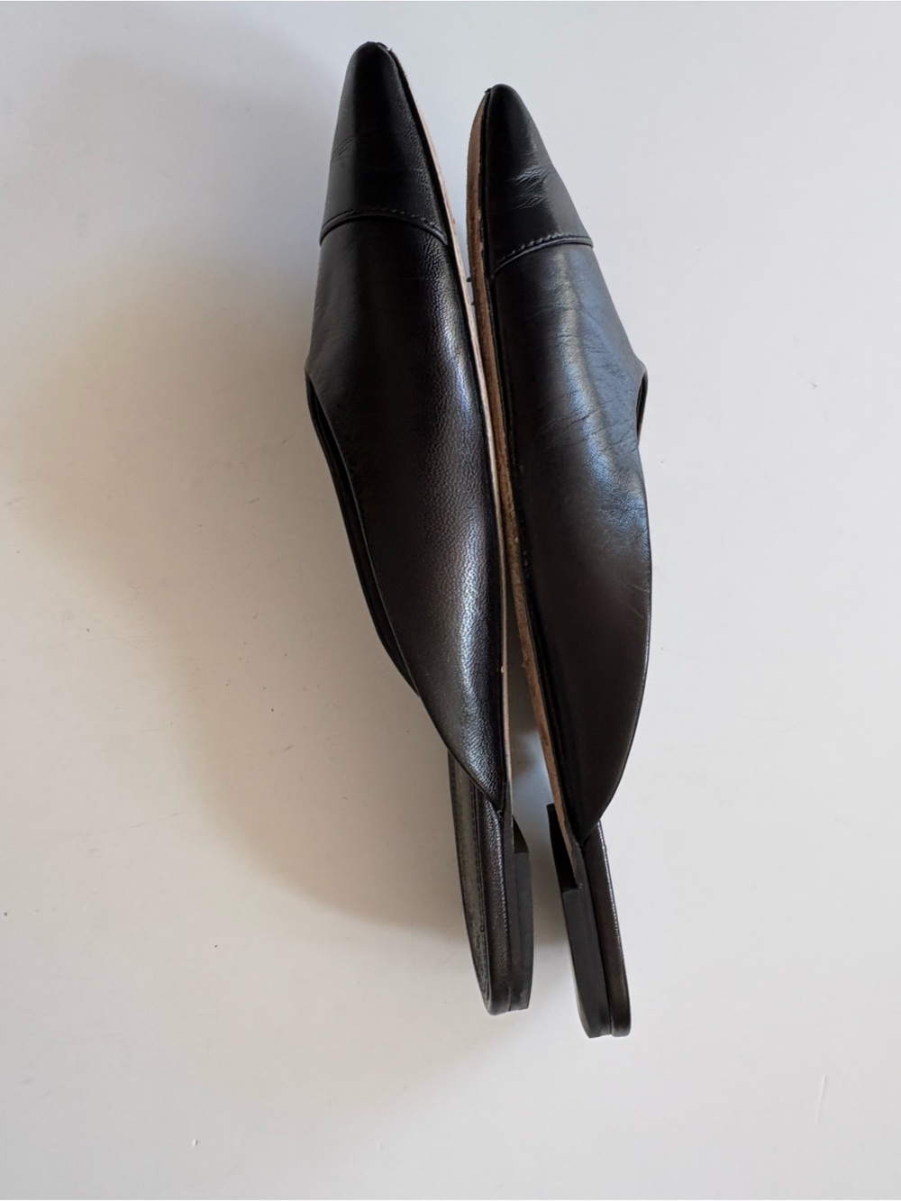 Veronica Beard || Carlotta Flats Cap Toe Mules Slip Ons Black 7.5 - Picture 4 of 8